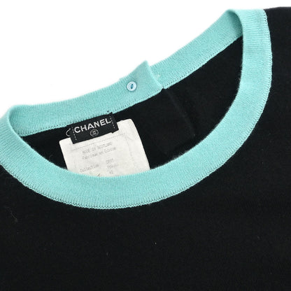 Chanel 1995 Ensemble Cardigan Short Sleeve Top Black #42
