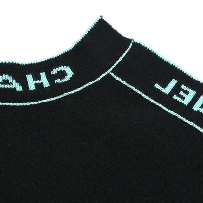 Chanel 1995 Ensemble Cardigan Short Sleeve Top Black #42