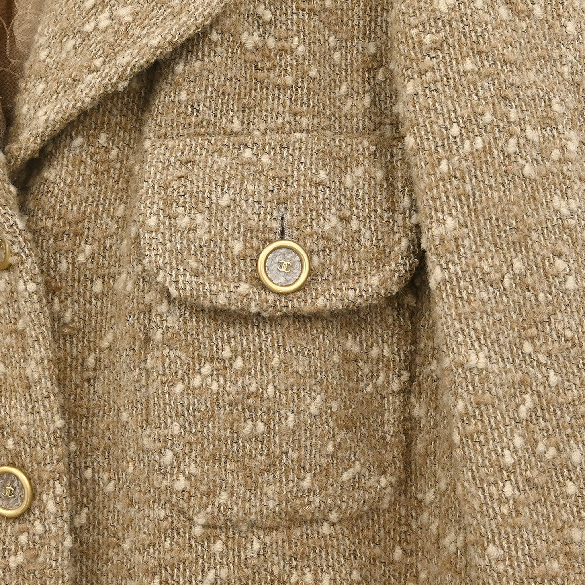 Chanel 2001 Coat Beige #36
