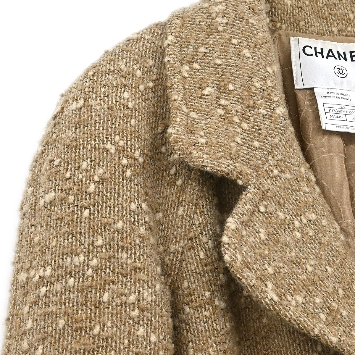 Chanel 2001 Coat Beige #36
