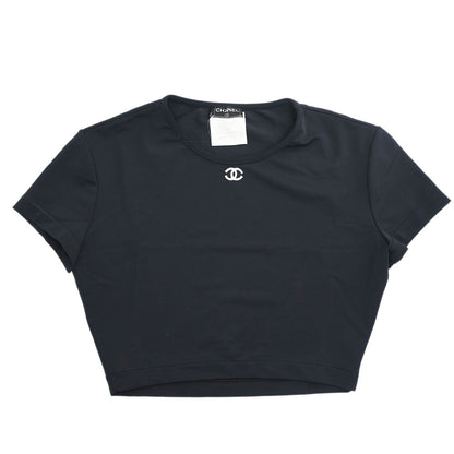 Chanel 1995 Cropped T-shirt Top Black #38