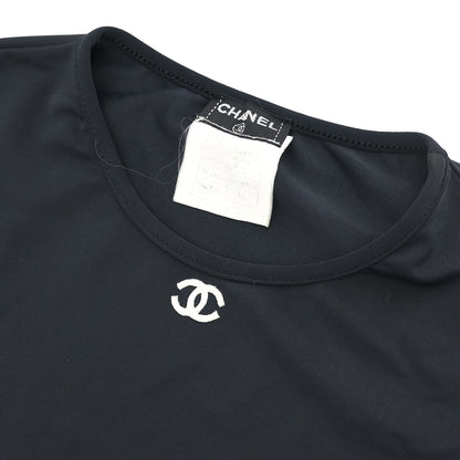 Chanel 1995 Cropped T-shirt Top Black #38