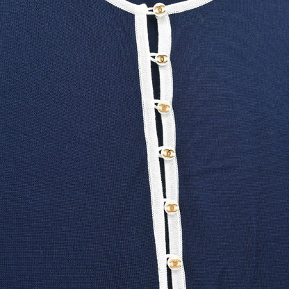 Chanel 1996 Sleeveless Top Navy #40