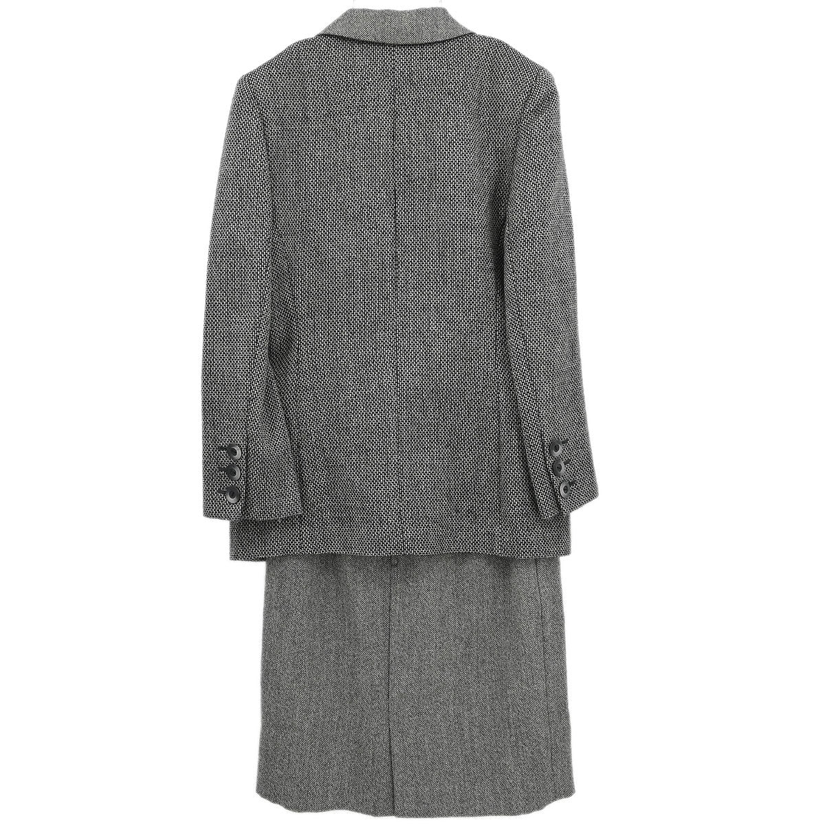 Christian Dior Setup Suit Jacket Skirt Gray #38–40