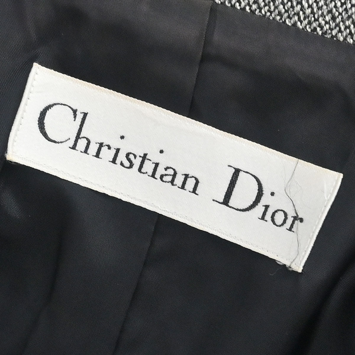 Christian Dior Setup Suit Jacket Skirt Gray #38–40