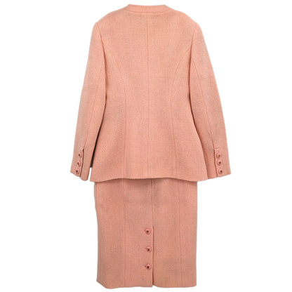 Chanel 1993 Setup Suit Jacket Skirt Pink #38