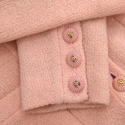 Chanel 1993 Setup Suit Jacket Skirt Pink #38
