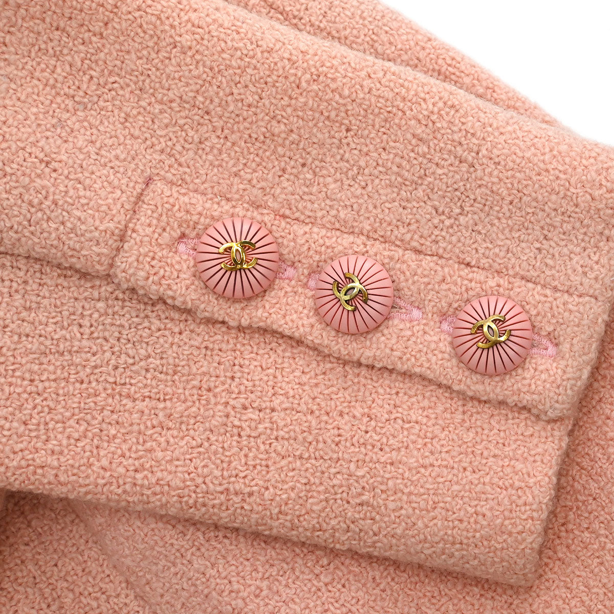 Chanel 1993 Setup Suit Jacket Skirt Pink #38