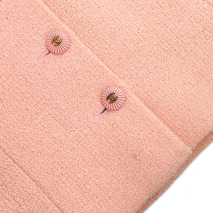 Chanel 1993 Setup Suit Jacket Skirt Pink #38