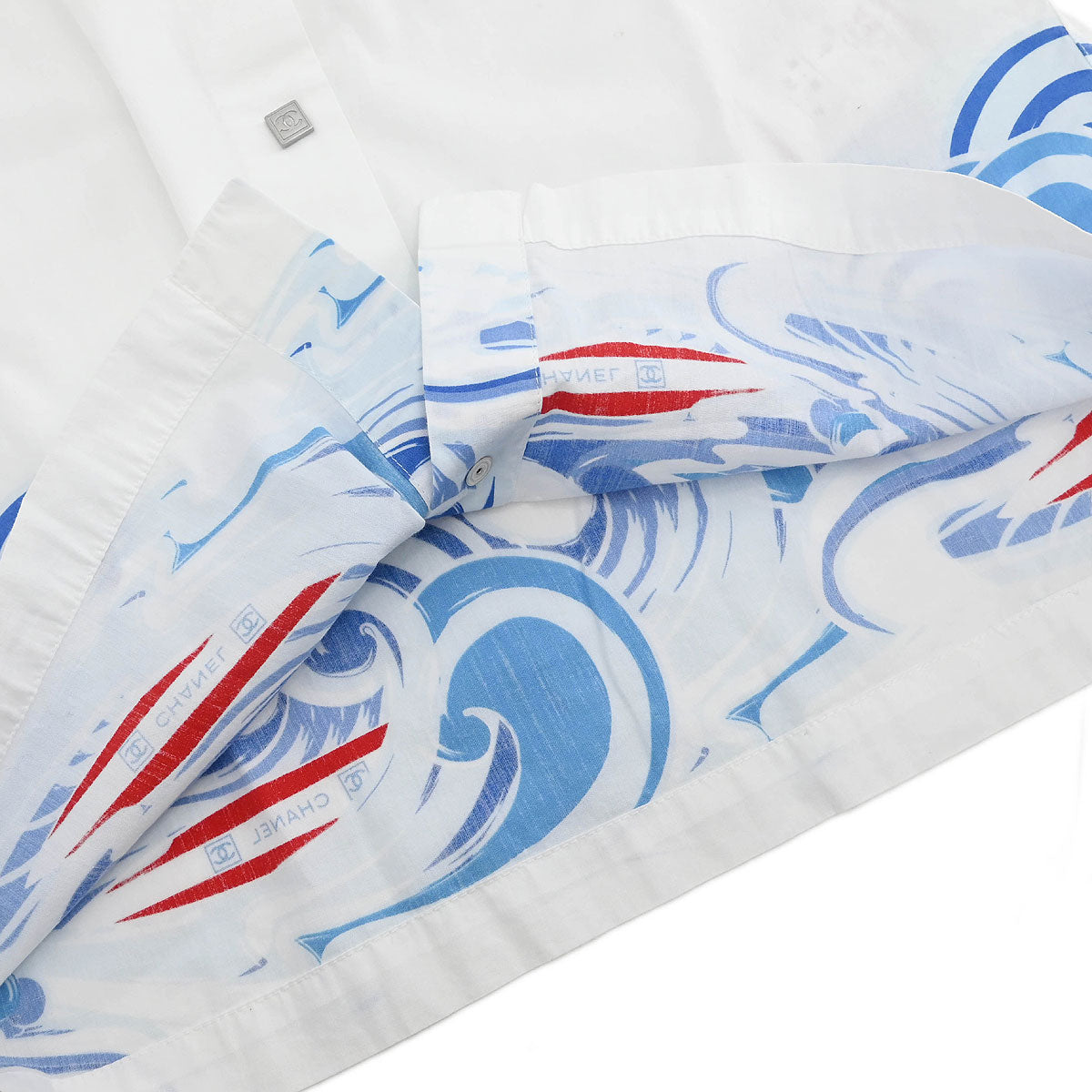 Chanel 2006 Sports Line Short Sleeve Shirt Blouse Top White #40
