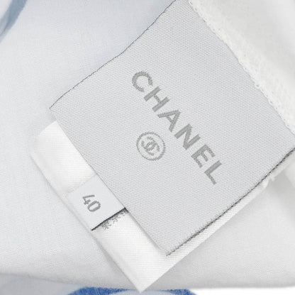 Chanel 2006 Sports Line Short Sleeve Shirt Blouse Top White #40