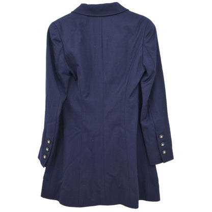 Chanel 1997 Single Breasted Jacket Navy #38