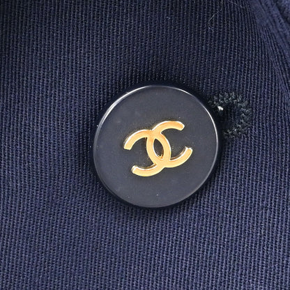 Chanel 1997 Single Breasted Jacket Navy #38