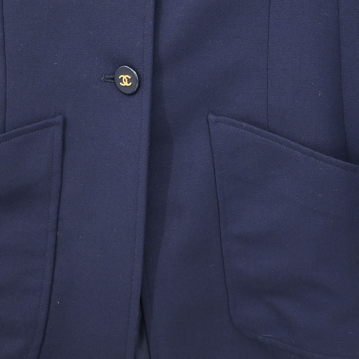 Chanel 1997 Single Breasted Jacket Navy #38
