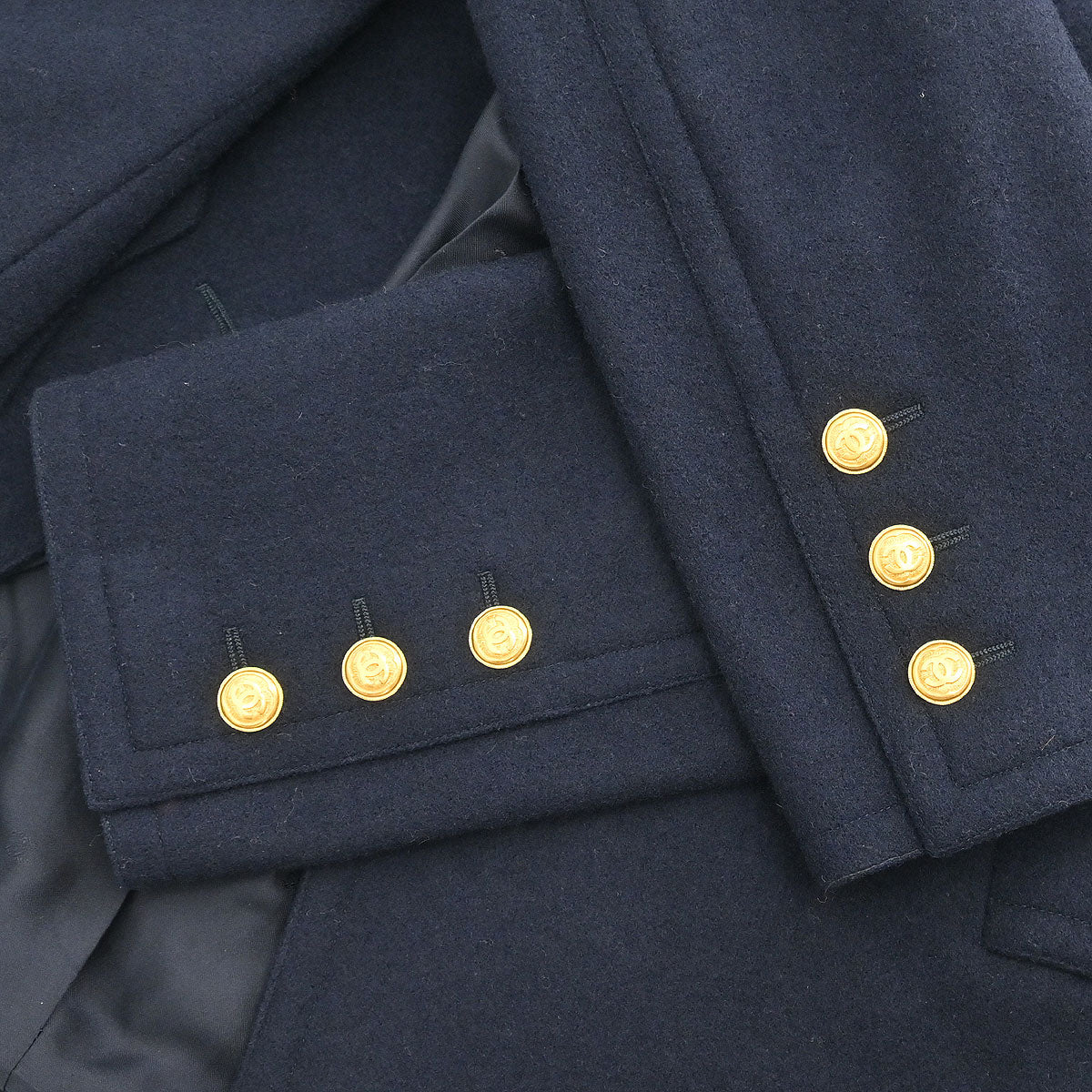 Chanel 1996 Double Breasted Jacket Navy #40