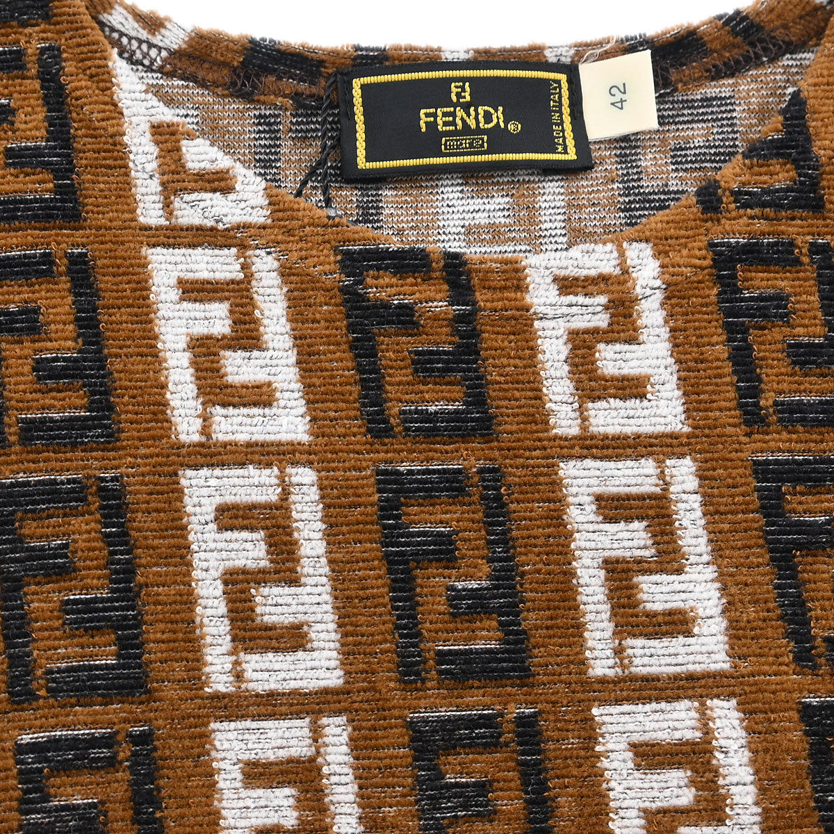 Fendi Short Sleeve Top Zucca Brown #42
