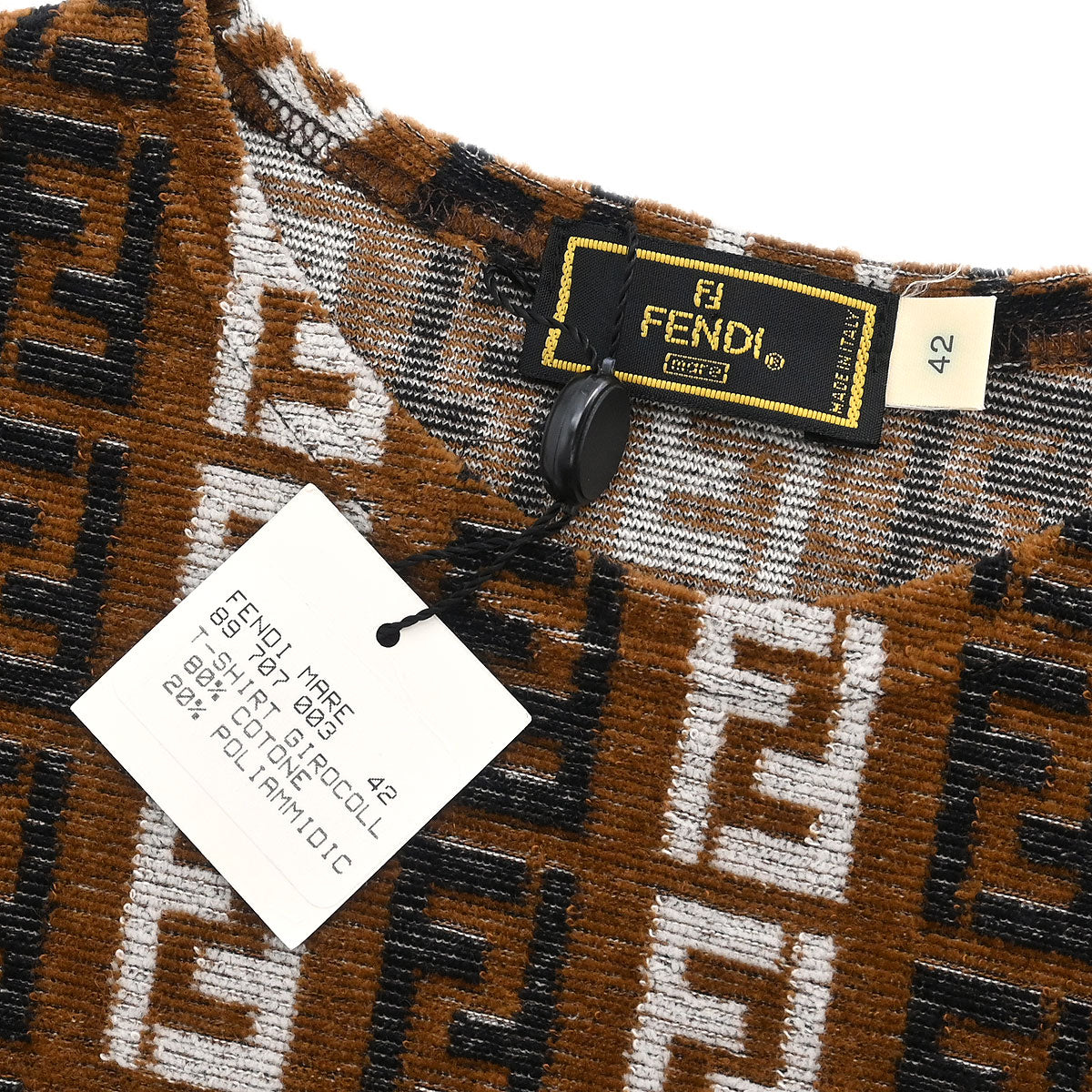 Fendi Short Sleeve Top Zucca Brown #42