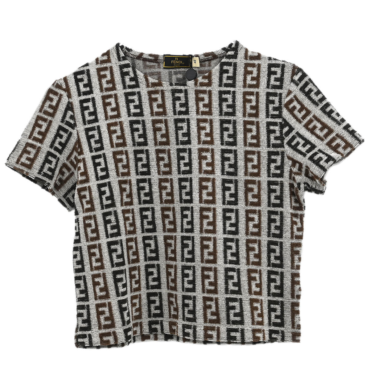Fendi Short Sleeve Top Zucca Gray #42