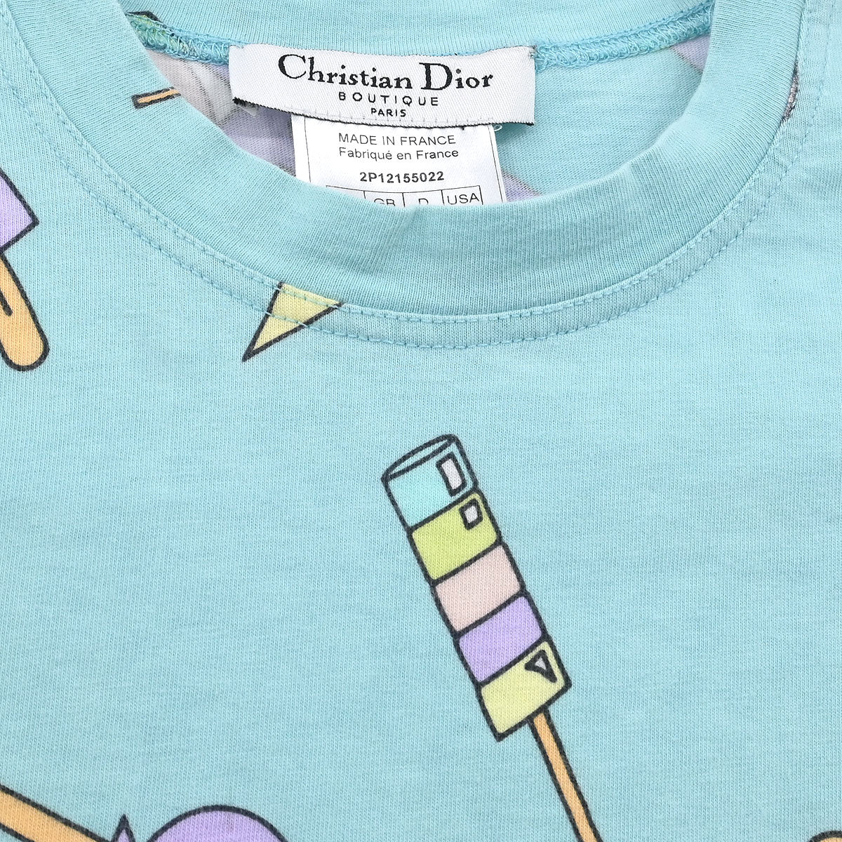 Christian Dior 2002 Short Sleeve T-shirt Top Light Blue #38