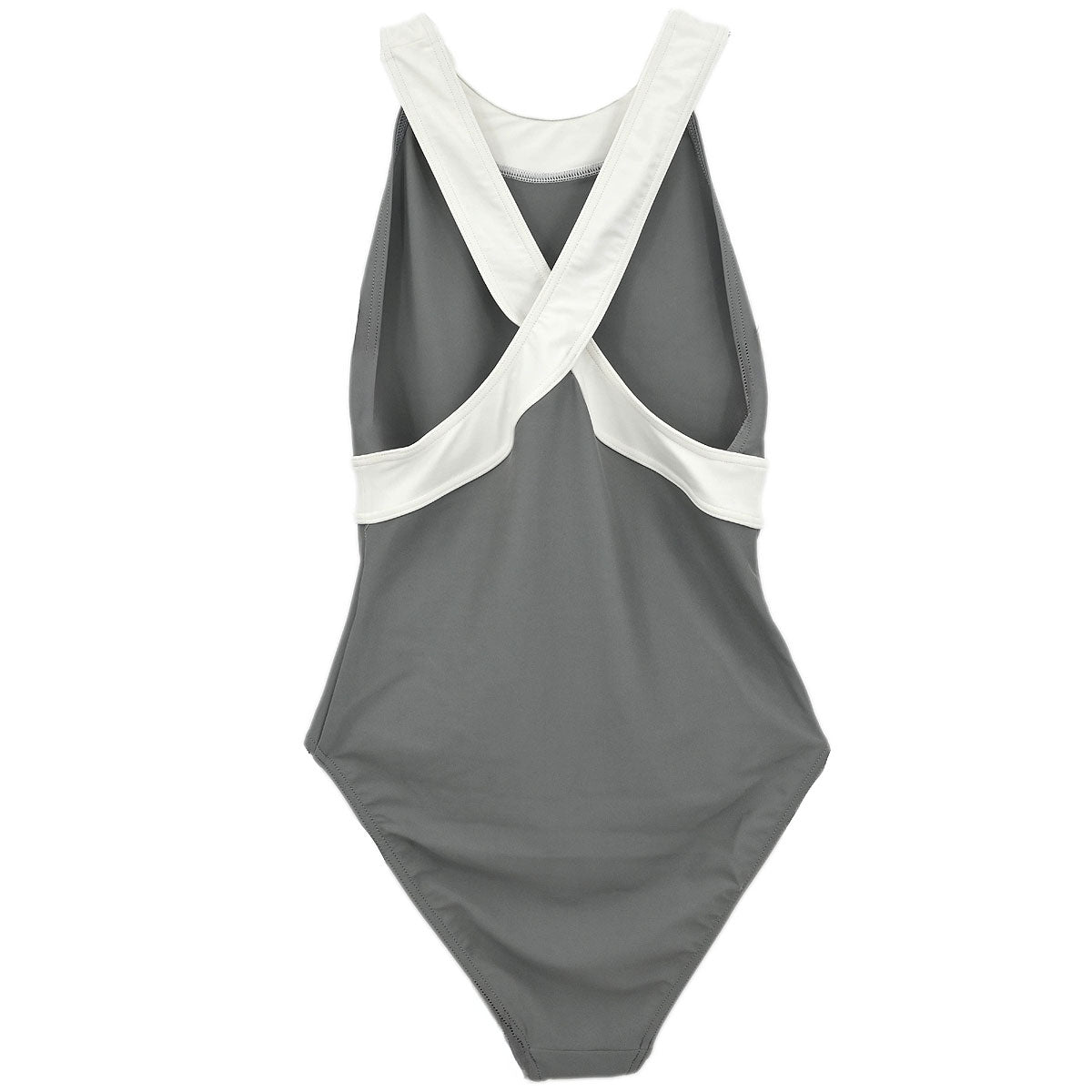 Chanel 2001 Swimwear Swimsuit Sport Line White Gray #40