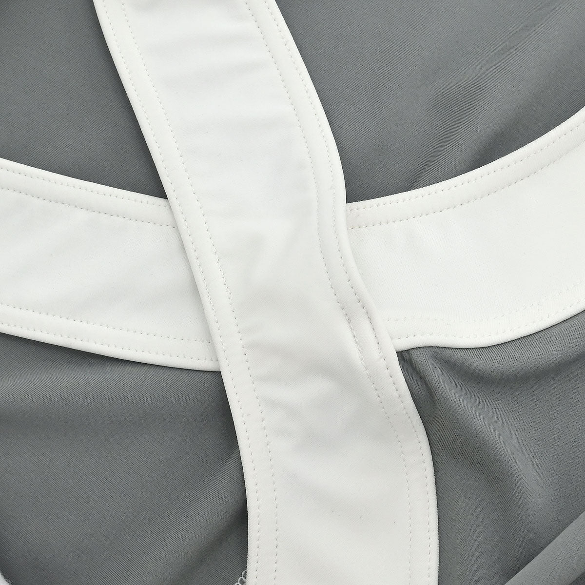 Chanel 2001 Swimwear Swimsuit Sport Line White Gray #40