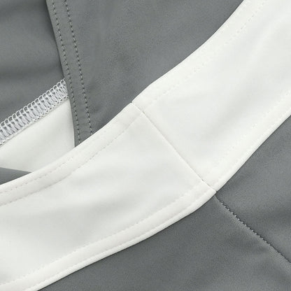 Chanel 2001 Swimwear Swimsuit Sport Line White Gray #40
