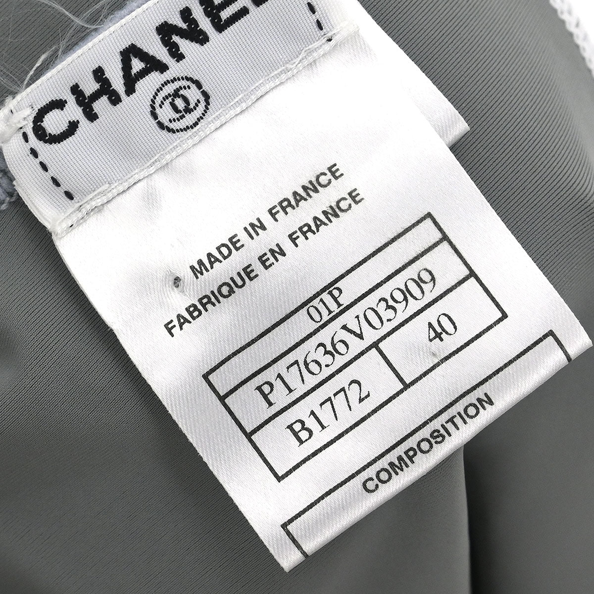 Chanel 2001 Swimwear Swimsuit Sport Line White Gray #40