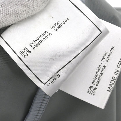 Chanel 2001 Swimwear Swimsuit Sport Line White Gray #40