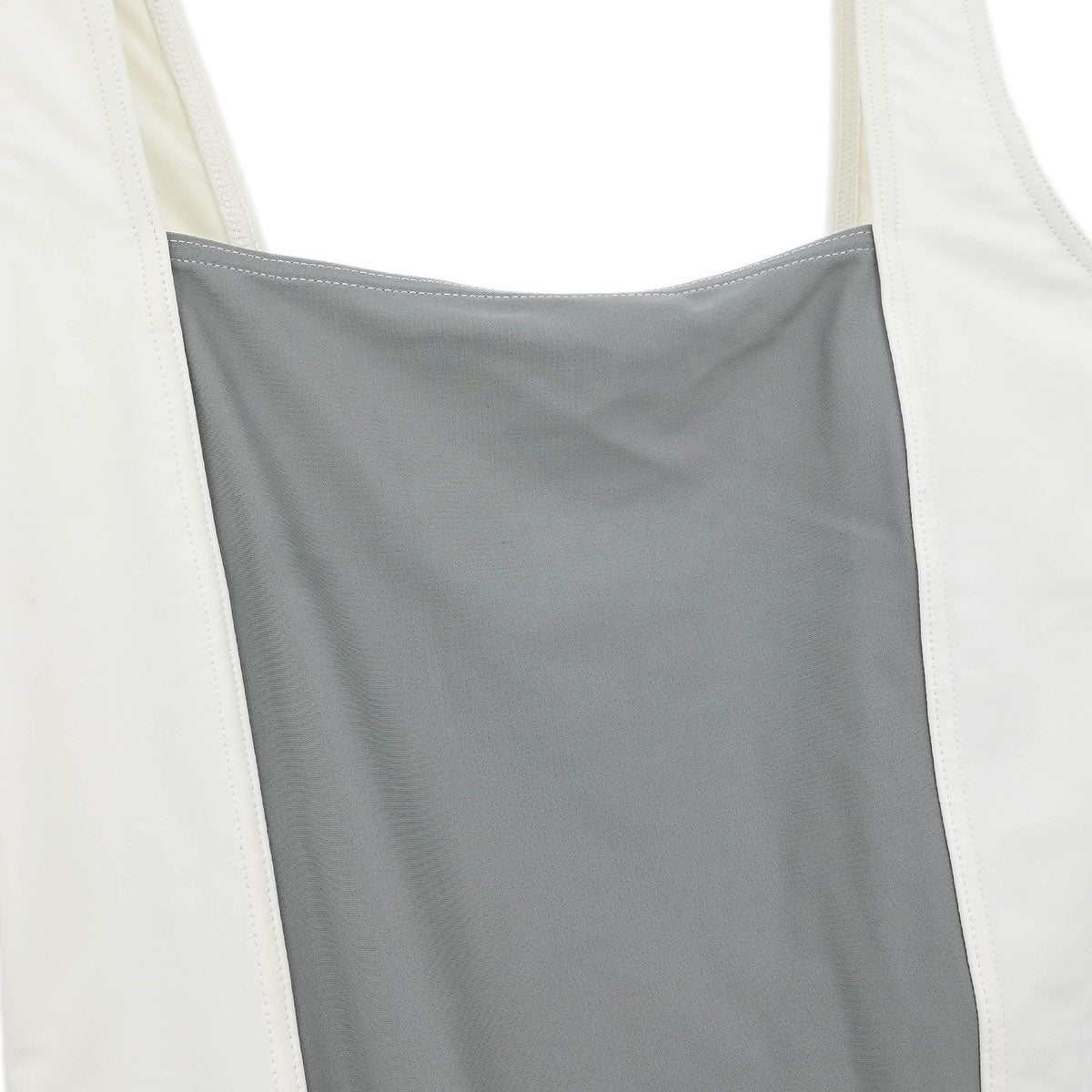 Chanel 2001 Swimwear Swimsuit Sport Line White Gray #40