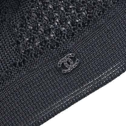 Chanel 2003 Sleeveless Tank Top Mesh Black #34