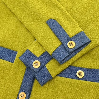 Chanel 1991 Single Breasted Jacket Green #42