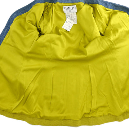 Chanel 1991 Single Breasted Jacket Green #42