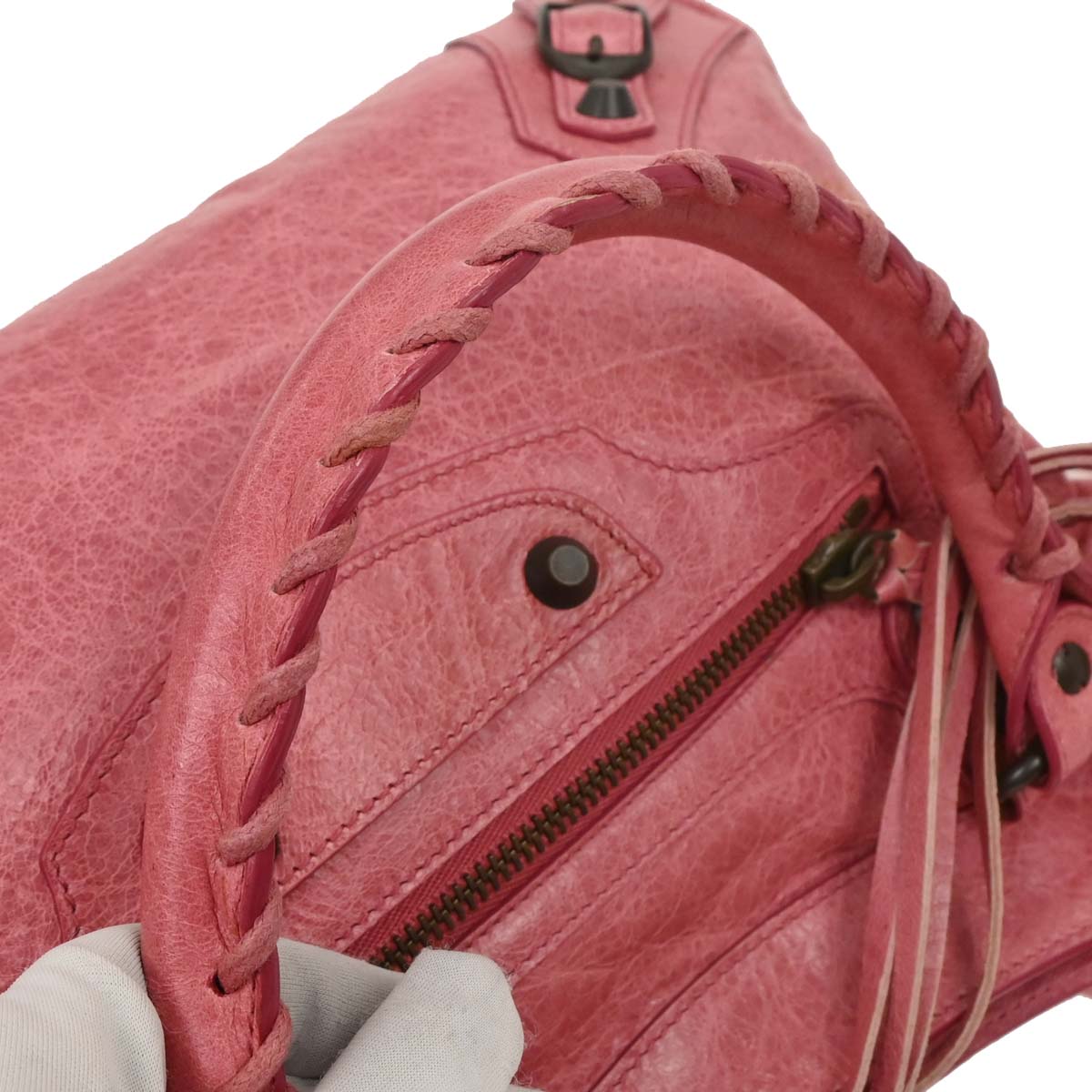 Balenciaga Pink The Town 2way Shoulder Handbag