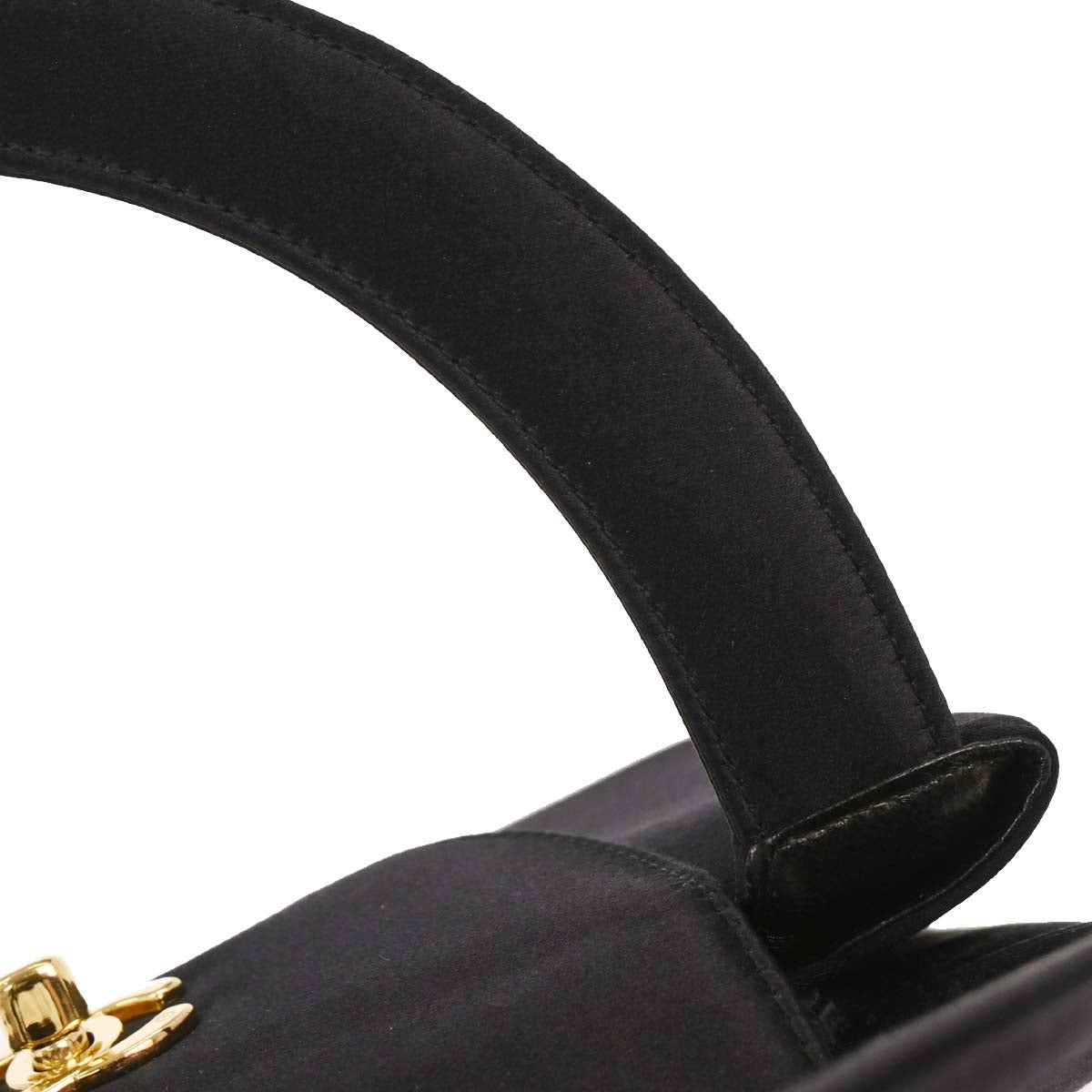 Chanel Black Satin Handbag