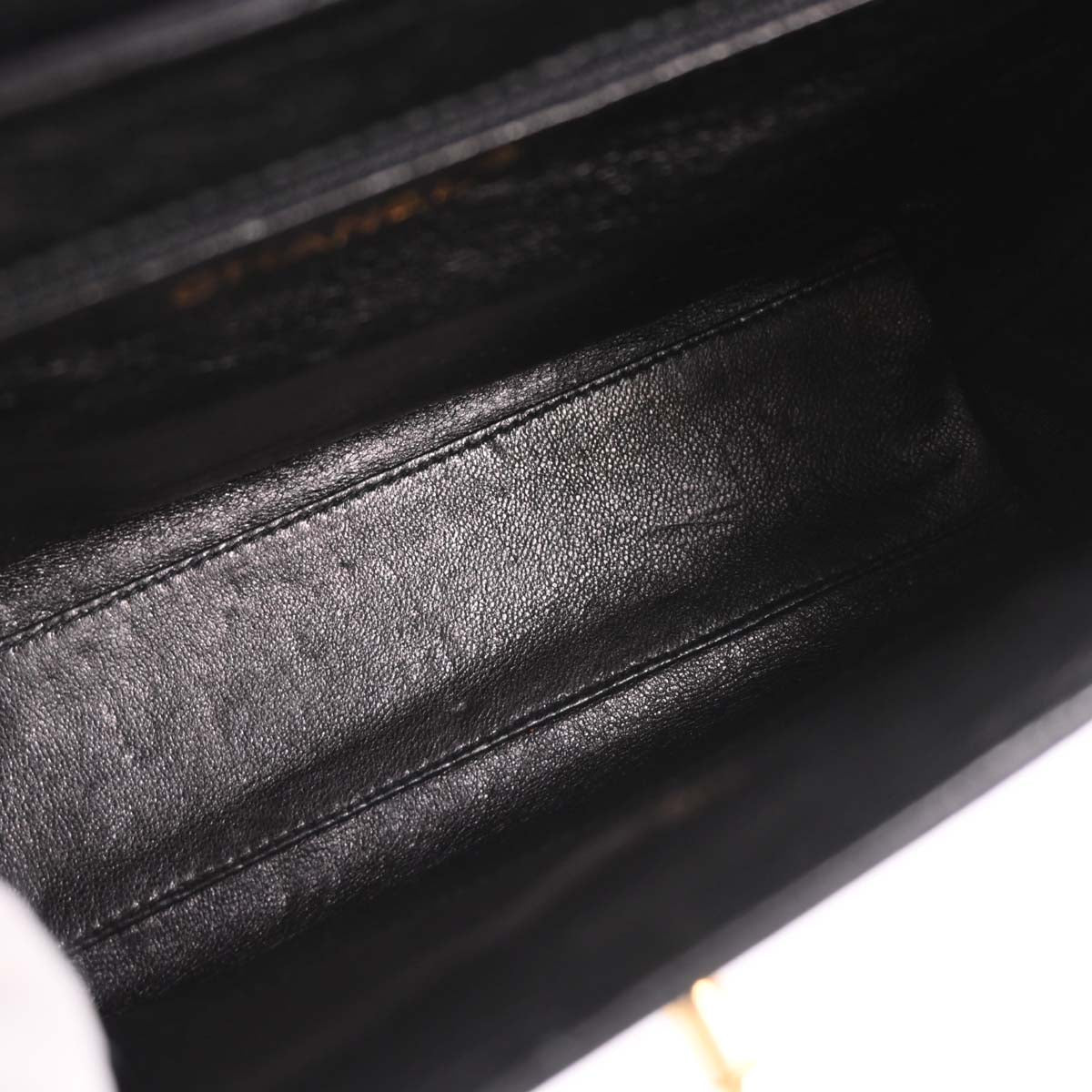 Chanel Black Satin Handbag