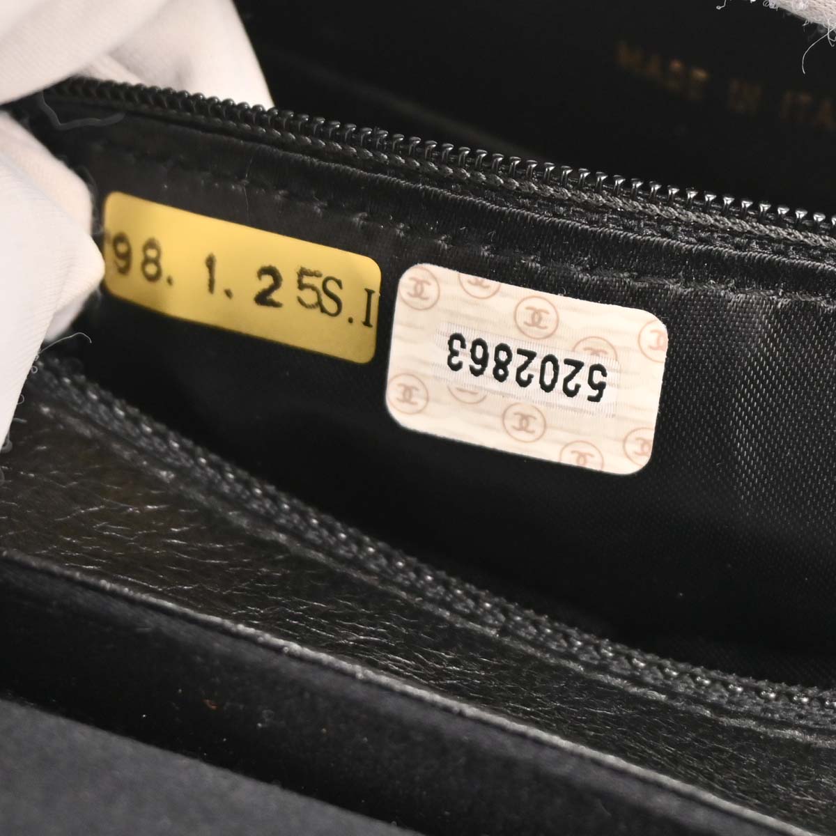 Chanel Black Satin Handbag