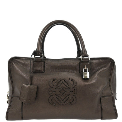Loewe Metallic Brown Amazona 36 Handbag