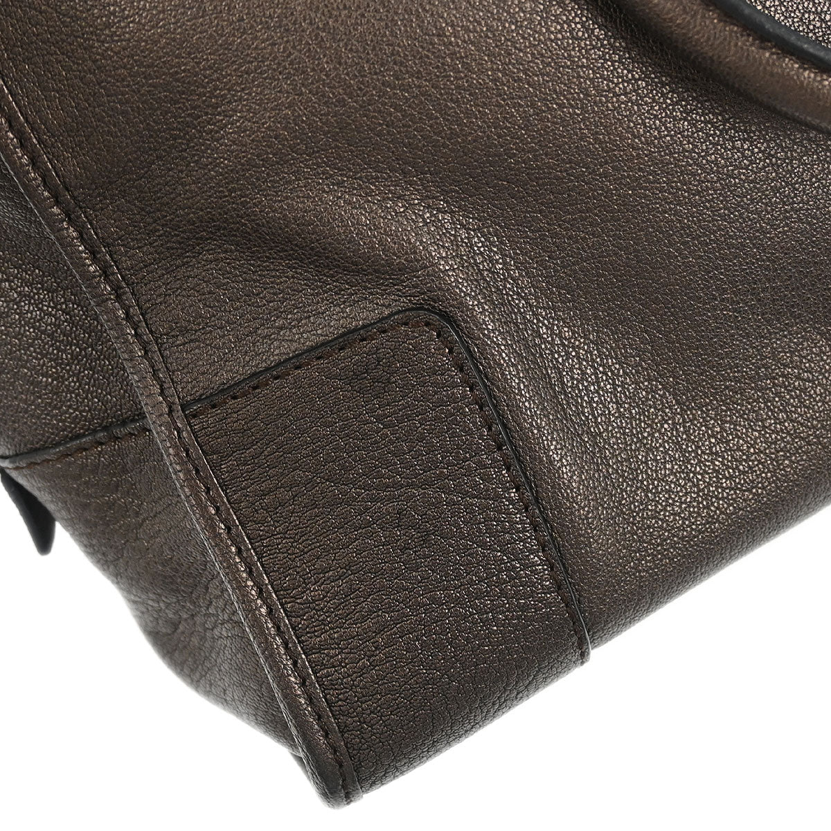 Loewe Metallic Brown Amazona 36 Handbag