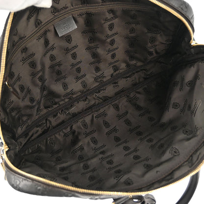 Gucci Black Guccissima GG Diamante Briefcase Handbag
