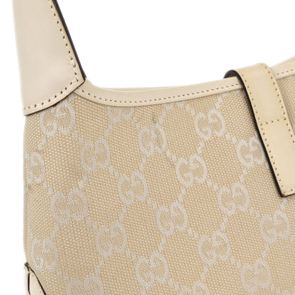 Gucci White GG Jackie Hobo Handbag