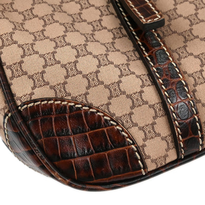 Celine Brown Canvas Macadam Boogie Tote Handbag