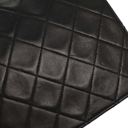 Chanel 1989-1991 Black Lambskin 2way Shoulder Handbag