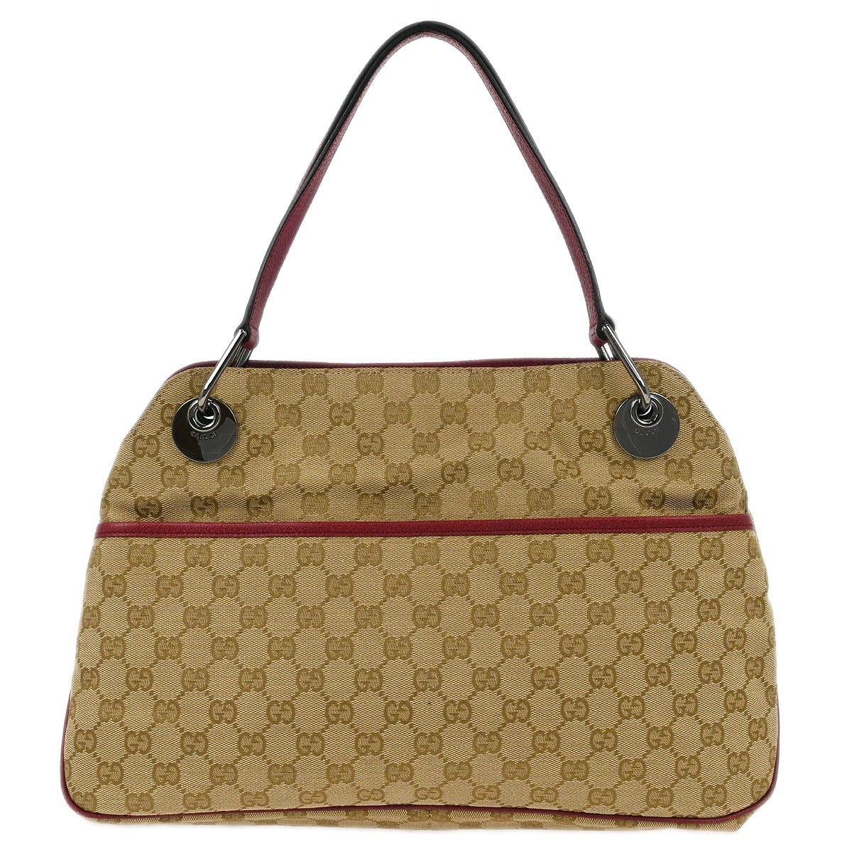 Gucci Beige Canvas GG Hobo Handbag