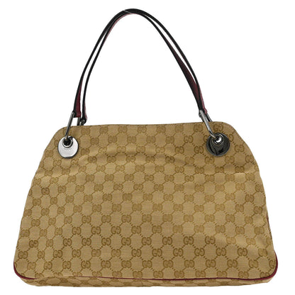 Gucci Beige Canvas GG Hobo Handbag