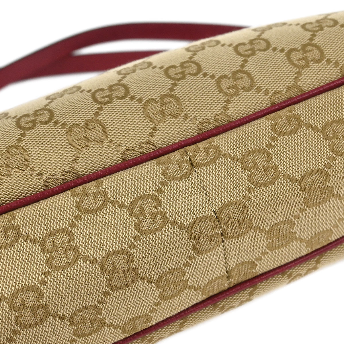 Gucci Beige Canvas GG Hobo Handbag