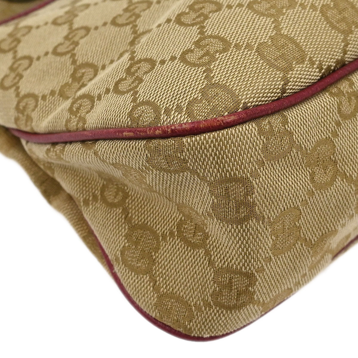 Gucci Beige Canvas GG Hobo Handbag
