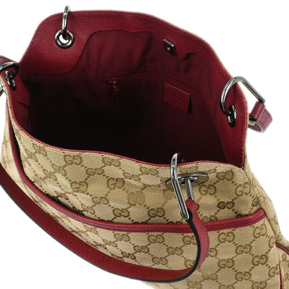 Gucci Beige Canvas GG Hobo Handbag