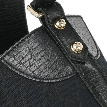 Gucci Black GG Horsebit Hobo Handbag