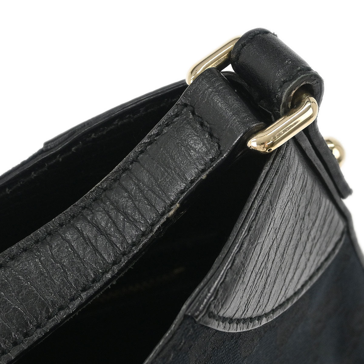 Gucci Black GG Horsebit Hobo Handbag