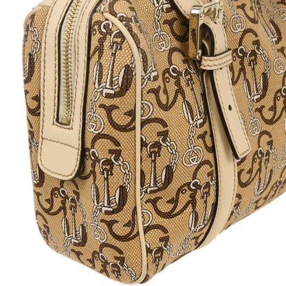 Gucci Beige Canvas Interlocking Handbag